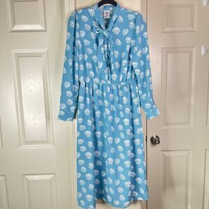 Women's THE GOLDEN GIRLS by ABC Studios Floral Dress Size Small Midi Blue